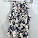 Sim & Sam Sun & Sam purple and gray cold shoulder ruffle floral top size small Photo 6