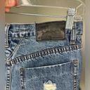 One Teaspoon  Bandits Denim Shorts Relaxed Fit Long Rise Twisted Cuff Hem Photo 3