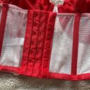 Target Red & White Corset Crop Top Bralette  Size Small Valentine's Day Photo 3