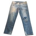 Dear John  Madison Girlfriend Distressed Relaxed Fit Jean 30X28 Cropped Med Wash Photo 1