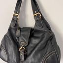 Black Soft Leather Buckle Bag Purse Photo 2