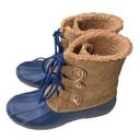 Jack Rogers  Brown and Navy Blue Duck Boots. Women's Size 6 Photo 0