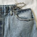 LIONESS  Urban Outfitters Light Blue Wide Leg Chain High Rise Jeans size Large Photo 2