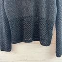 Pilcro  NWT Open Knit Black Pullover Sweater Size S Photo 3