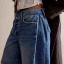 We The Free Free People  Boomerang Long Shorts Blues Clues Denim Mid Rise Size 27 Photo 1