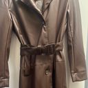 Stoosh Faux Leather Brown Coat Photo 0