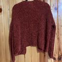 Full Tilt Essentials By  Chenille Burgundy cardigan. Photo 2