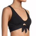 Robin Piccone  Ava Elongated Scoop Neck Self-Tie  Bikini Top Black XS NWT Photo 8