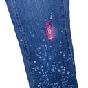 DKNY  Embroidered Paint Splash Denim Flare Jeans 5 Photo 1