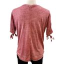 Exist Women’s  Faded Red Burnout Tie Sleeve Tee Photo 4