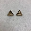 Nintendo Zelda Triforce Wood Stud Earrings Photo 1