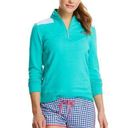 Vineyard Vines  Womens Shirt Sz S Oxford Shoulder Shep Teal Light Blue Photo 0