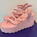 Madden Girl Steve Madden  Pink Chunky Wedge Sandals Y2K Size 7M Barbiecore NEW Photo 0