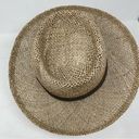 Vintage Henschel Hat Co Lightweight Sheer Classic Straw Boater Bow Sun Hat L Photo 5