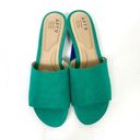 Apt. 9  Bellus Bright Green Faux Suede Wedge Mules Slide Sandals Photo 4