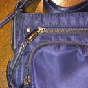 Navy Blue Nylon Polyester Easy Clean Crossbody Purse Shoulder Bag Photo 7