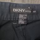 DKNY  Petite Solid Black Embroidered Capri Cropped Pants Women's Size 10P Photo 5