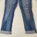 Banana Republic  29 / 8  Boyfriend Denim Jeans Cuffed Hem Medium Wash Distressed Photo 2