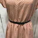 Bordeaux  Los Angeles lightweight dress in peach and black polka dots.  W/belt L Photo 2