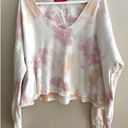 n:philanthropy  Large Aries Tie Dye Cropped Sweatshirt Mauve Moon Photo 2