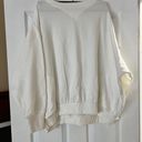 American Eagle White Cropped  Sweatshirt Photo 0