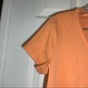 st. john's bay St. John’s Bay Orange V Neck Short Sleeve Essential Tee L Photo 3