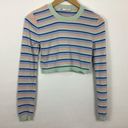 ZARA Striped Crop Sweater Size Small Photo 0