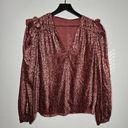 Tanya Taylor  Lucy Top Velour Long Sleeve Top NWT Size Small​ Photo 1