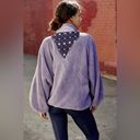 Free People Movement  Wild and Free Purple Fleece Zip Jacket Oversized Size Small Photo 15