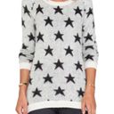 Maison Scotch  Cream Black Mohair Star Sweater Longer Length Pullover sz 2 Medium Photo 1