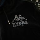 Kappa  222 Banda Stech Zip Velour Hoodie in Black Smoke Photo 2