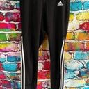 Adidas  Leggings Women Size Medium Black Prime Green Aeroready Activewear Photo 0