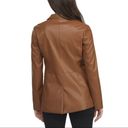 Laundry by Shelli Segal Brown Tan Soft Faux Leather Blazer Jacket Size Large Photo 1