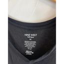 Nine West  Soft Spun Black V Neck Tshirt Size Medium Photo 2