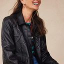 Chico's NWOT Chico’s Cutwork Faux Leather Jacket Buttery Soft Black SZ-4 Photo 0