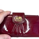 Coach Patent Leather Cherry Red Snap Slim Wallet VGUC/GUC Photo 6