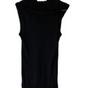 BCBG MaxAzria womens small cowl neck sweater tank black new braided knit turtle Photo 3