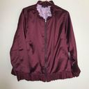 Lane Bryant  ruffle satin bomber jacket Photo 1