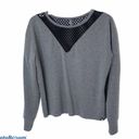 Gottex  fishnet neckline grey pullover sweatshirt Photo 3