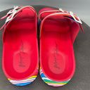 Betsey Johnson  Women's Calli Slide Sandal Striped Rainbow Size 7 Multicolor Photo 9