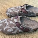 Dr. Andrew Weil Orthaheel Flores Wool Mule Clogs (Sz 9) Taupe & White Vine Photo 4