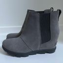 Sorel New  Gray Suede Wedge Booties 9 Photo 1