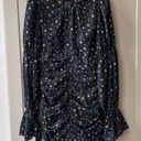 Kimberly J.ING Womens  Black Floral Longsleeve Mini Cottage Boho Dress XS NWT Photo 1