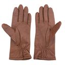Fownes Womens Size 7 Brown Genuine Leather Acrylic Lined Gloves Vintage Photo 3