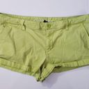 VS Eve Lime Green Cuffed Short Shorts Size 12 Photo 4