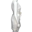 Isaac Mizrahi  for Target Womens Size 12 White Sheath Dress Bejeweled Slit Neck Photo 4