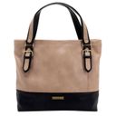 Christian Sirianio Christian Siriano for Payless Purse Black Beige Satchel Handbag Photo 0