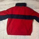 Nautica Vintage  Red/Navy Stripe Jacket w Logo on the Neck & Attached Hood Photo 2