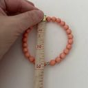 Boutique Handmade light salmon pink beaded bangle bracelet Photo 3