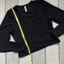 Athleta  Transcend Black Long Sleeves Faux Wrap Soft Pullover Top Women’s Size XL Photo 5